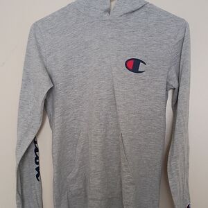 Boy's Champion Heather Gray Athletic Hoodie
